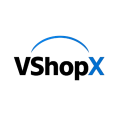VShopX 官方标志，海外账号自助商城 Logo